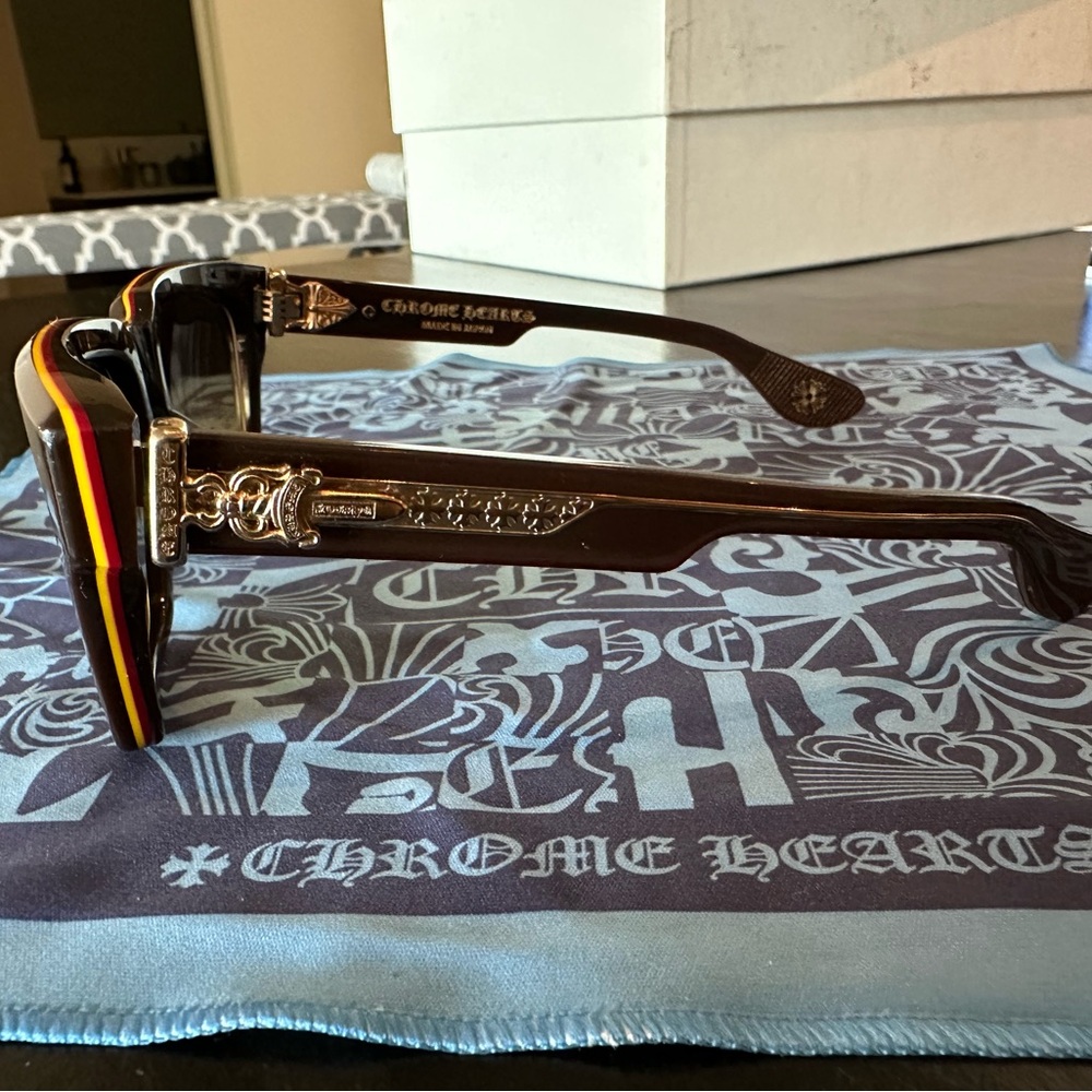 Chrome Heart Box Officer sunglasses Brown w Brown tint